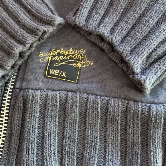 Vintage Men’s WESC Full Zip Hoodie, Charcoal, size L - Picture 3 of 8